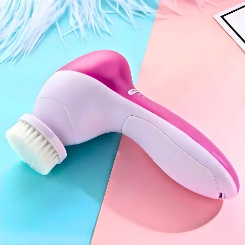 Escova Facial Elétrica 5 em 1 Portátil Esfoliante e Massageador