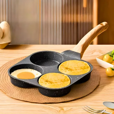 Panela Antiaderente Frigideira 4 Em 1 Para Panquecas Ovos e Hambúrguer