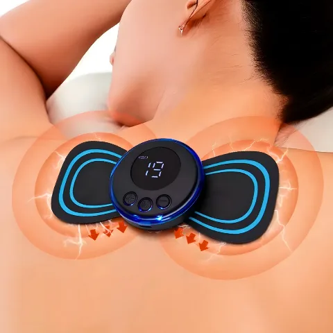 Massageador Elétrico Cervical Eletroterapia EMS Pescoço Perna Lombar Abdômen
