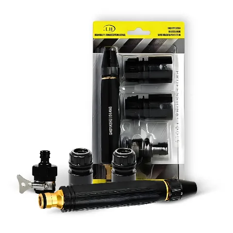 Bico Alta Pressão Jato Mangueira Água Kit 4 Pçs Lava Carro