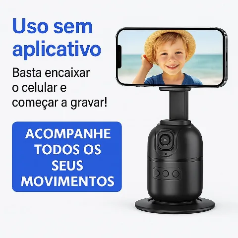 Gimbal Suporte Celular Rastreador Estabilizador Facial 360