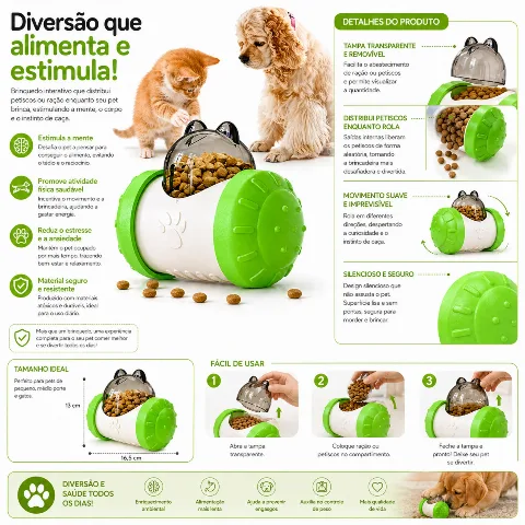 Brinquedo Dispensador de Ração Verde