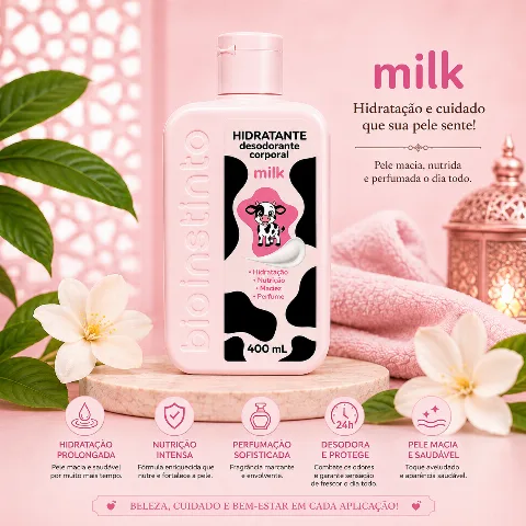 Hidratante Desodorante Corporal Milk 400ml
