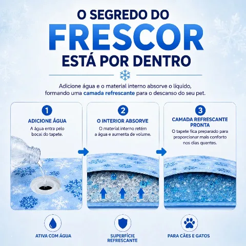 Tapete Gelado Refrescante para Cães e Gatos