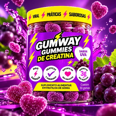 Creatina Gummies Gumway - Uva 30 Gomas
