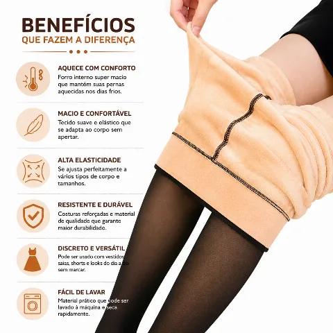 Meia-Calça Térmica Peluciada M