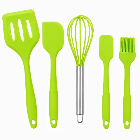 Jogo de Utensílios de Cozinha em Silicone – 5 Peças (PRETO)