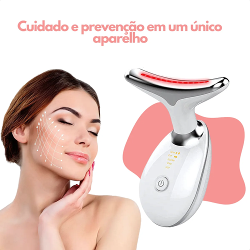 Realce Sua Beleza com o Massageador Facial LED Lift 3 em 1!