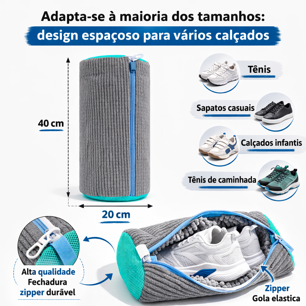 Saco De Lavagem Tenis Sapatos Para Máquina De Lavar