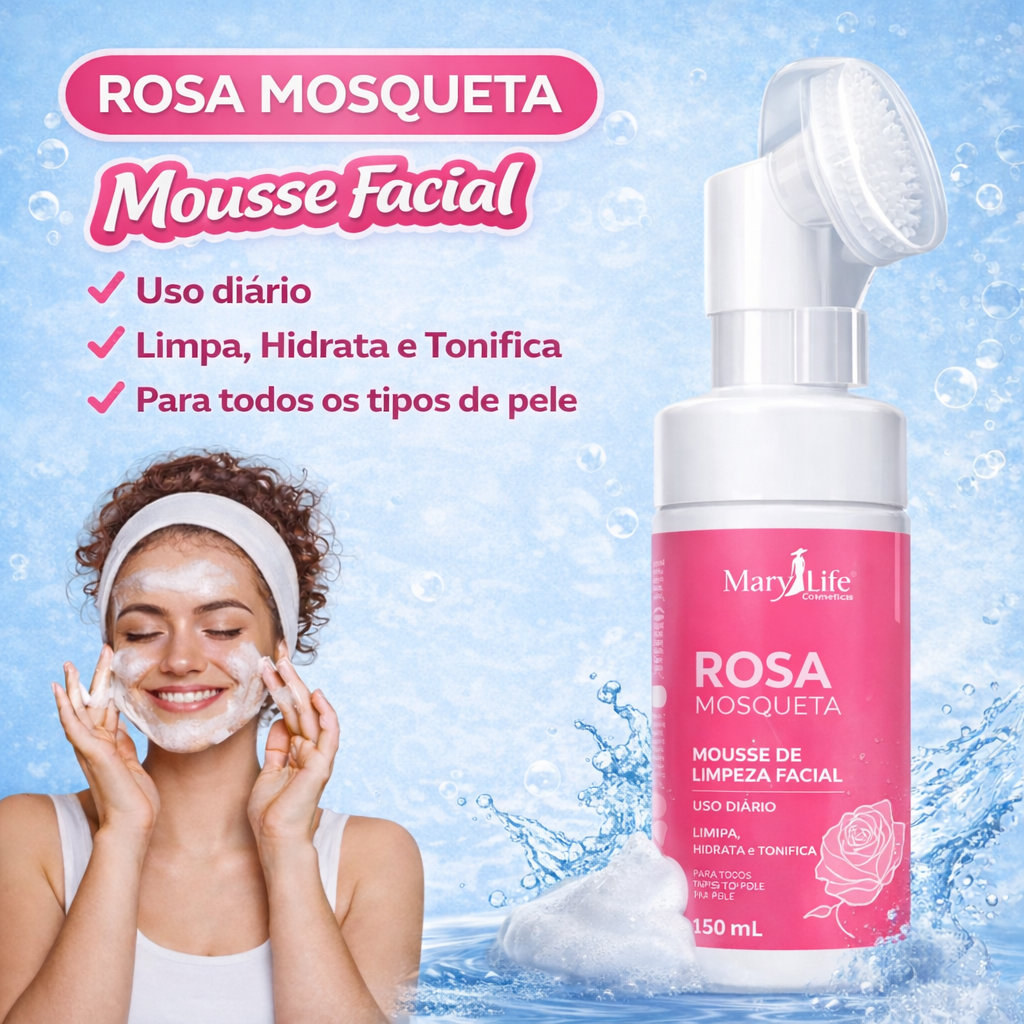 Mousse de Limpeza Facial Rosa Mosqueta  150ml