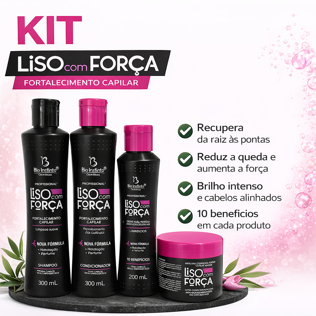 Kit Capilar Liso com Força Fortalecimento Capilar