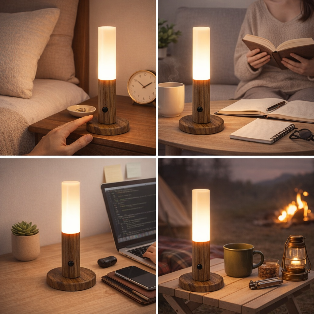 Luminária LED Inteligente com Sensor de Movimento Recarregável USB