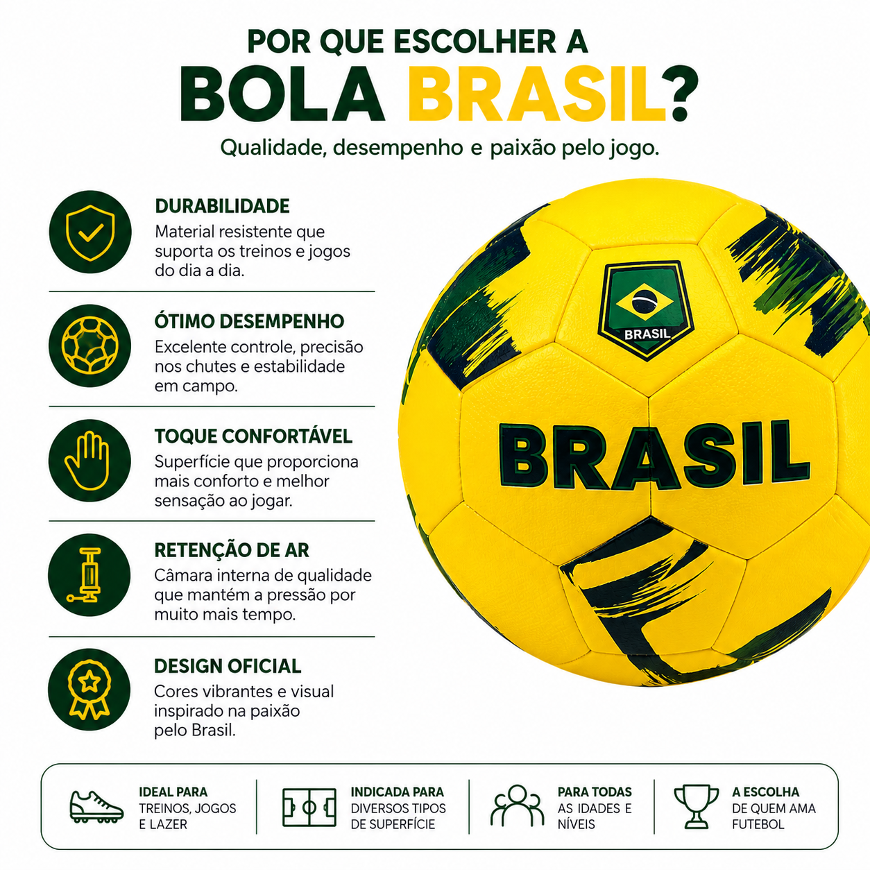 Bola de Futebol Seleção Brasileira