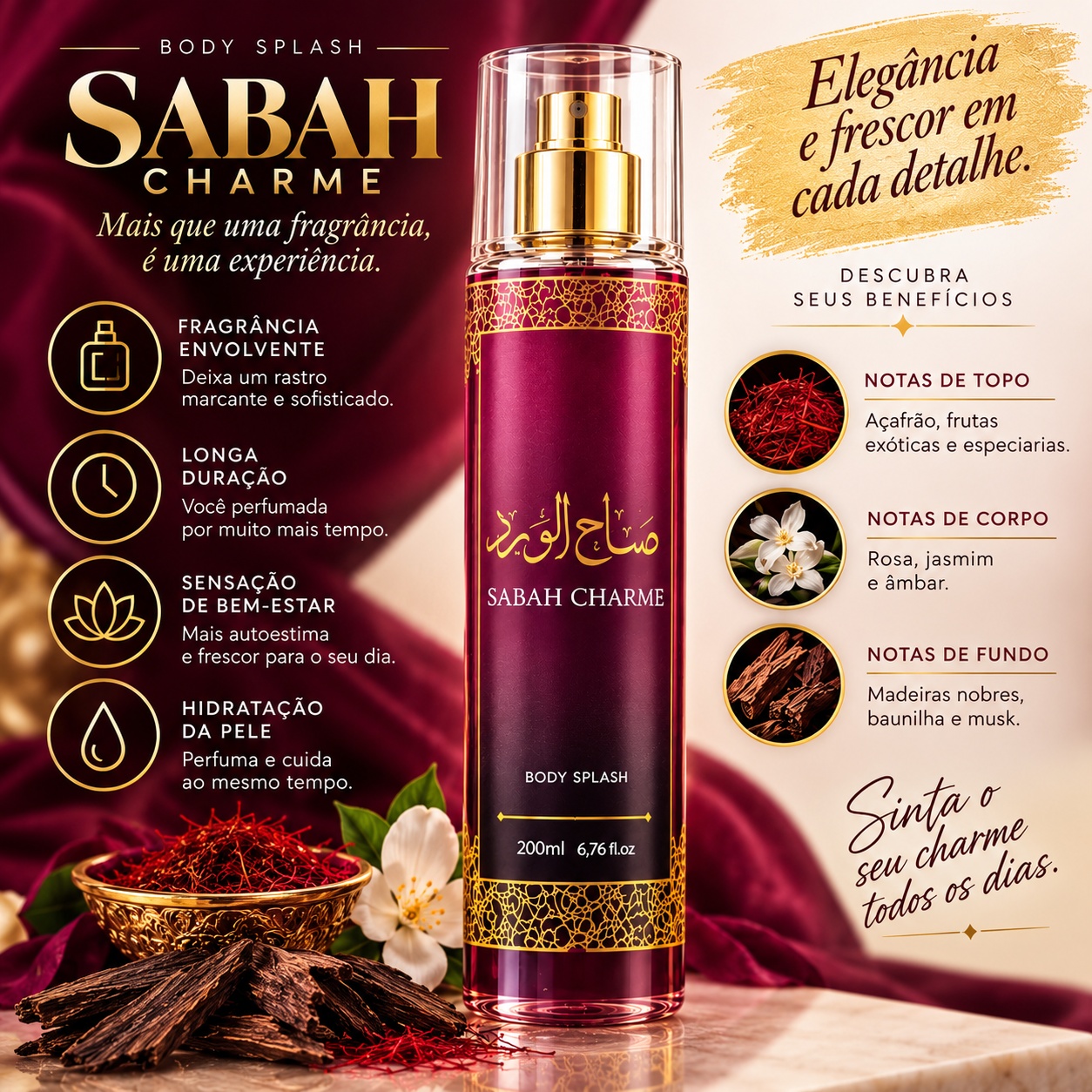 Body Splash Sabah Charme 200ml