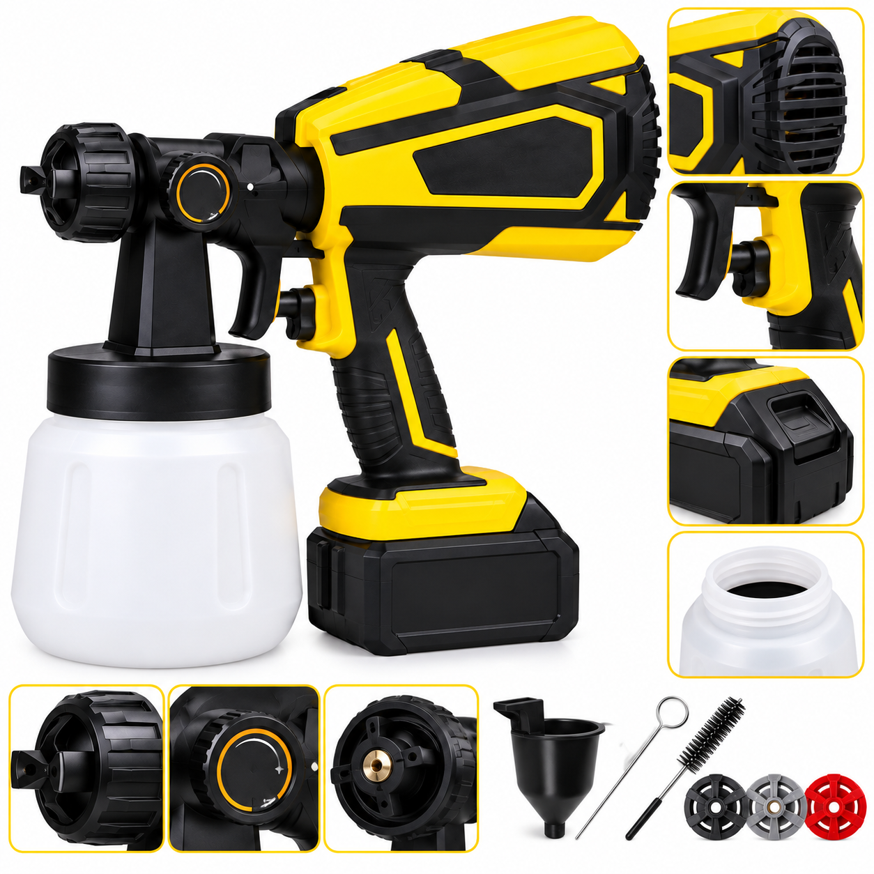 Pistola de Pintura Pulverizadora Elétrica 48V