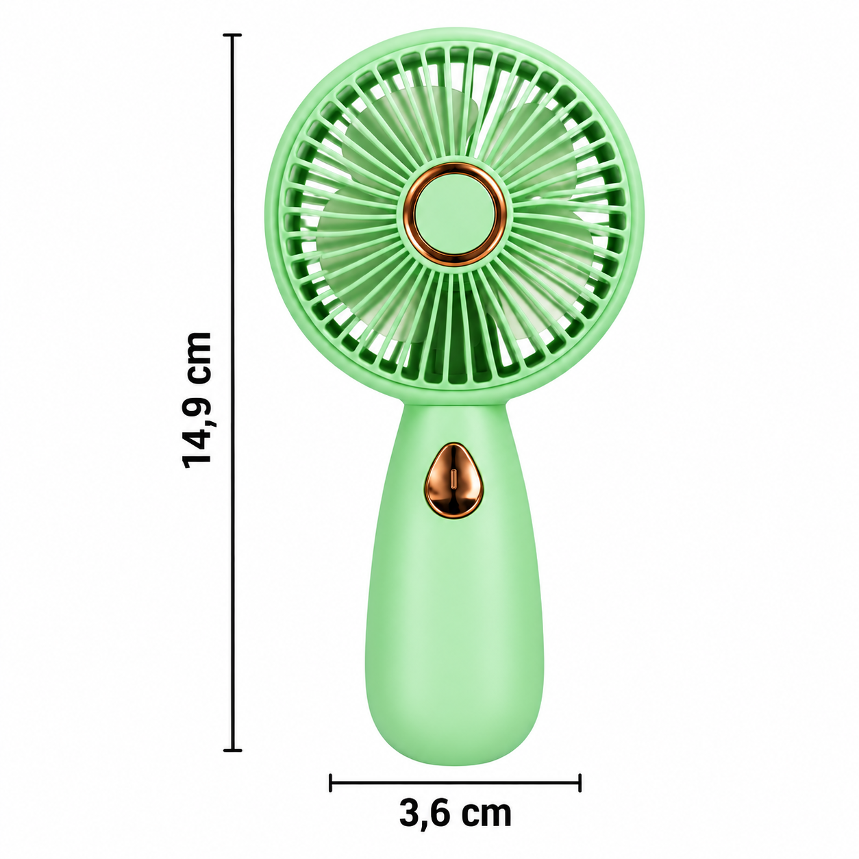 Ventilador Portátil de Mão Recarregável (VERDE)