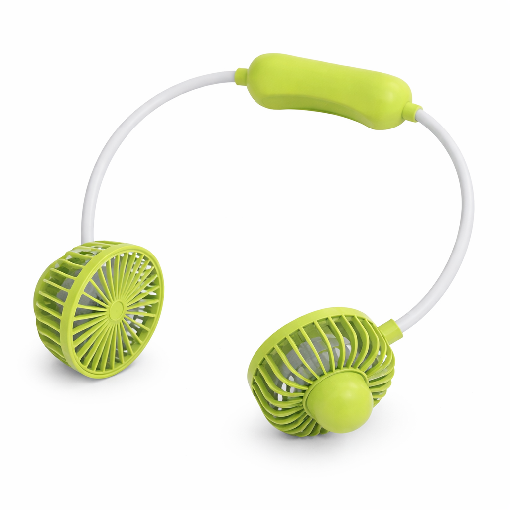 Ventilador de Pescoço Portátil Recarregável Flexível USB Azul