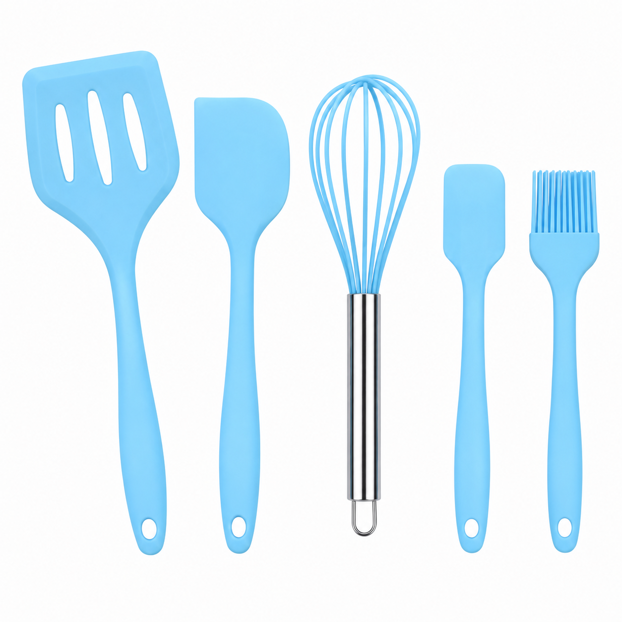 Jogo de Utensílios de Cozinha em Silicone – 5 Peças (VERDE)