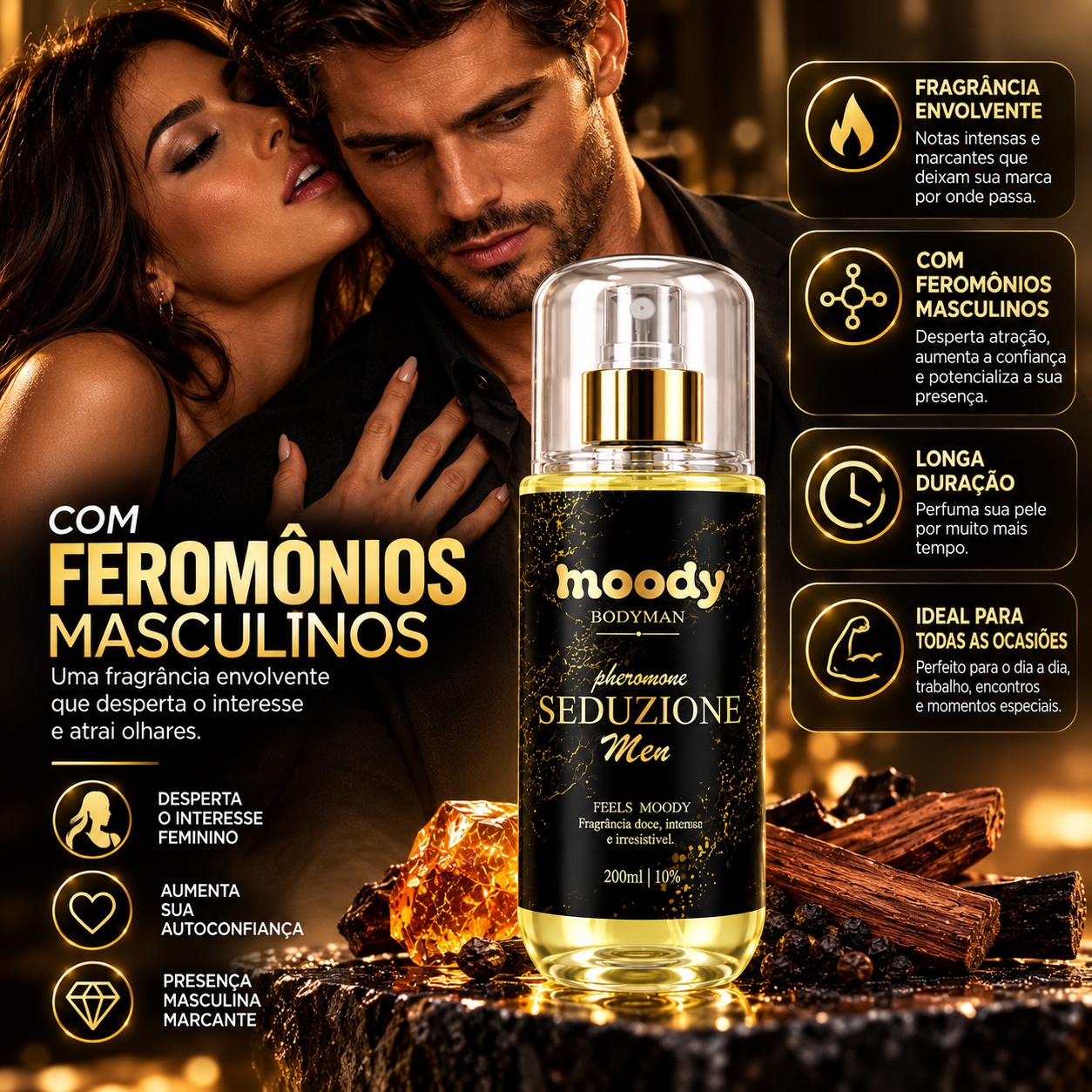 Body Splash Seduzione Men com Feromônios